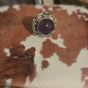Sterling Silver and Purple Ring